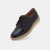 Rollie Derby Midsole Cork Black Patent All Shoes