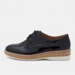 Rollie Derby Midsole Cork Black Patent All Shoes