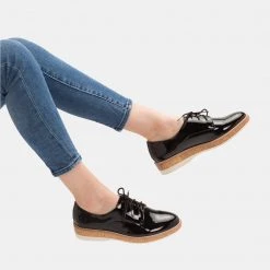 Rollie Derby Midsole Cork Black Patent All Shoes