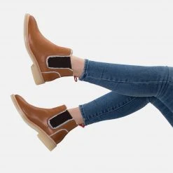 Rollie Mira Chelsea Frayed Cognac Burnish All Shoes