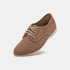 Rollie Nation Derby Punch Camel Suede All Shoes