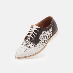 Rollie All Shoes Brogue White/Snow Leopard/Black