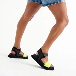 Rollie Nation Acme Sandal Black/Neon Yellow All Shoes