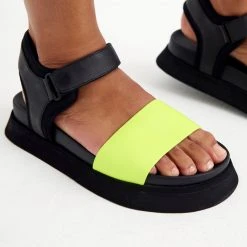 Rollie Nation Acme Sandal Black/Neon Yellow All Shoes