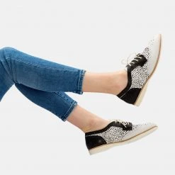 Rollie All Shoes Brogue White/Snow Leopard/Black