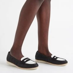 Rollie Nation Penny Loafer Black Geo / White