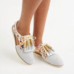 Rollie Nation Leather Tassel Set Soft Gold/White (4 Per Set) All Shoes