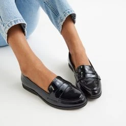 Rollie Nation Penny Loafer All Black Patent