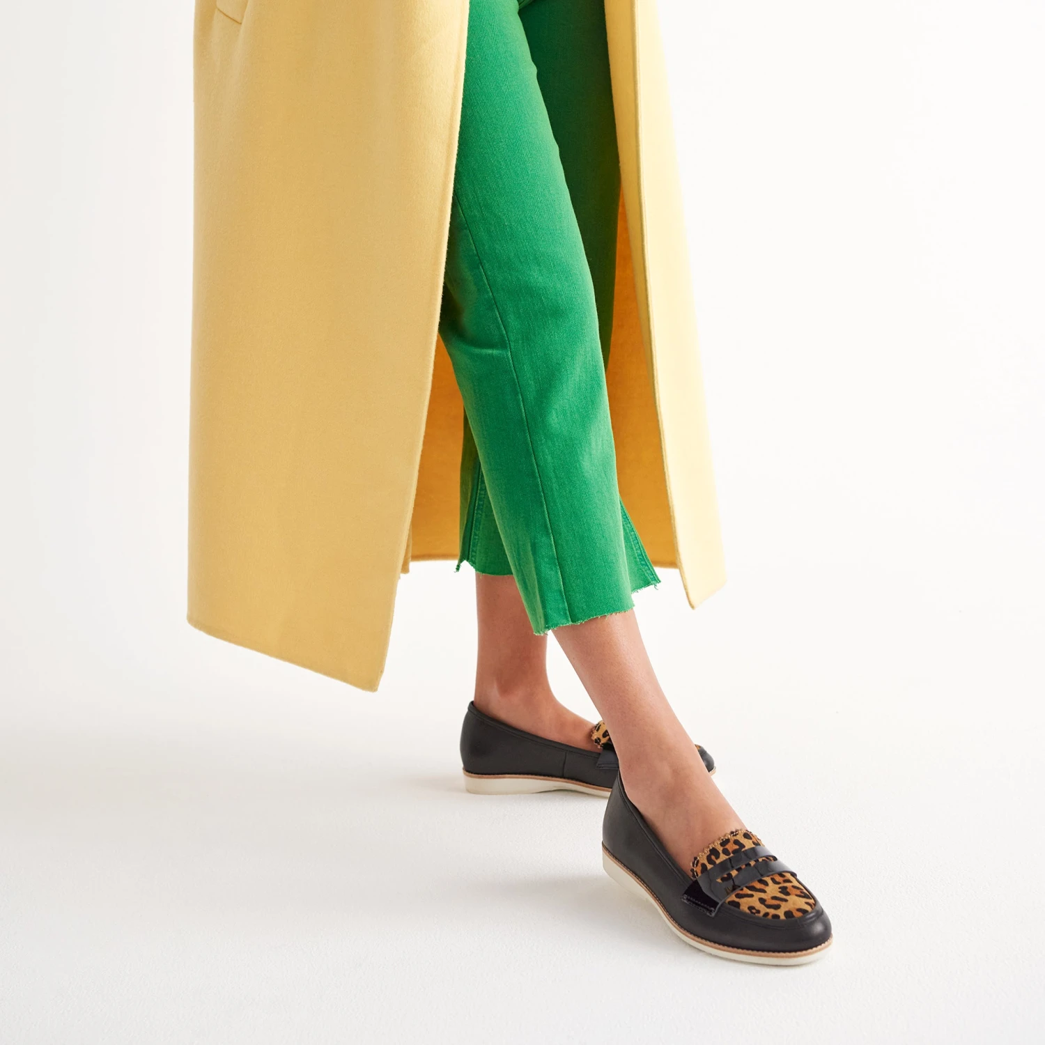 Rollie Nation All Shoes Penny Loafer Black / Cognac Leopard 9 Rollie Nation All Shoes Penny Loafer Black / Cognac Leopard