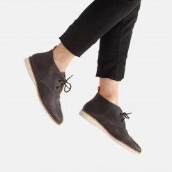 Rollie All Shoes Chukka Mens Charcoal Distressed