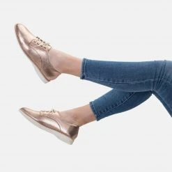 Rollie Derby Pin Punch Rose Gold All Shoes