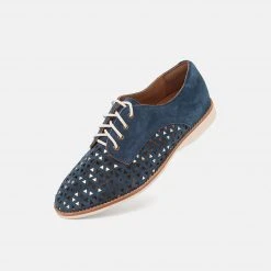 Rollie Derby Triangle Punch Navy Suede