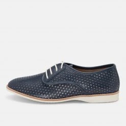 Rollie Derby Punch Overlay Navy/Rose Gold All Shoes