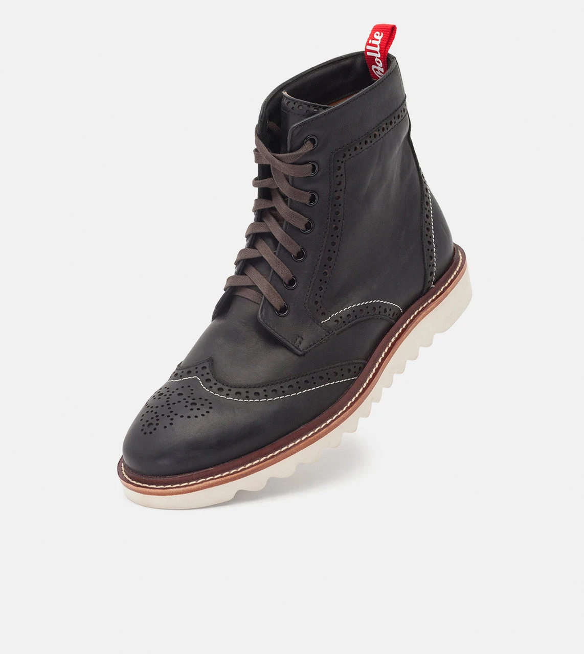 Rollie Nation High Brogue Boot W Black 3 Rollie Nation High Brogue Boot W Black