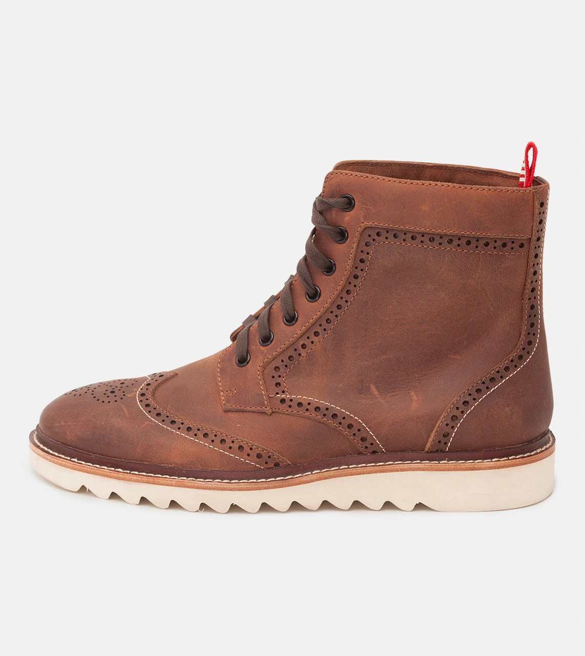 Rollie High Brogue Boot W Cognac Burnish 4 Rollie High Brogue Boot W Cognac Burnish