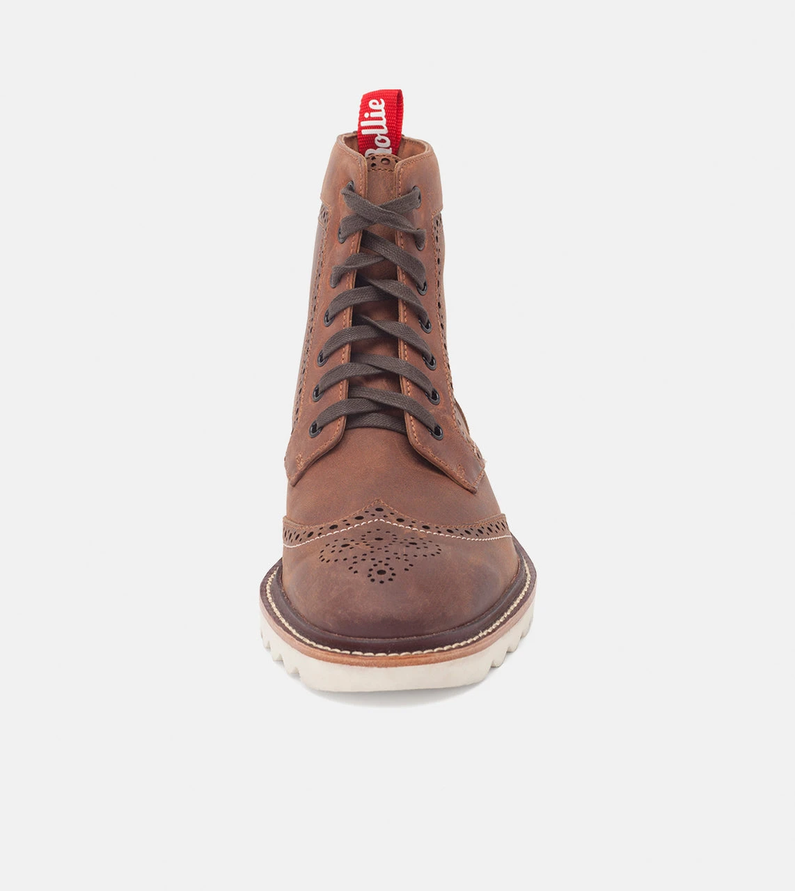 Rollie High Brogue Boot W Cognac Burnish 5 Rollie High Brogue Boot W Cognac Burnish