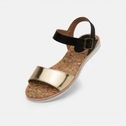 Rollie Sandal Gold/Black