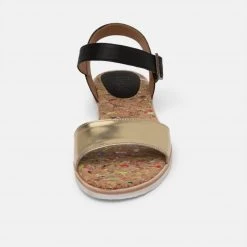 Rollie Sandal Gold/Black
