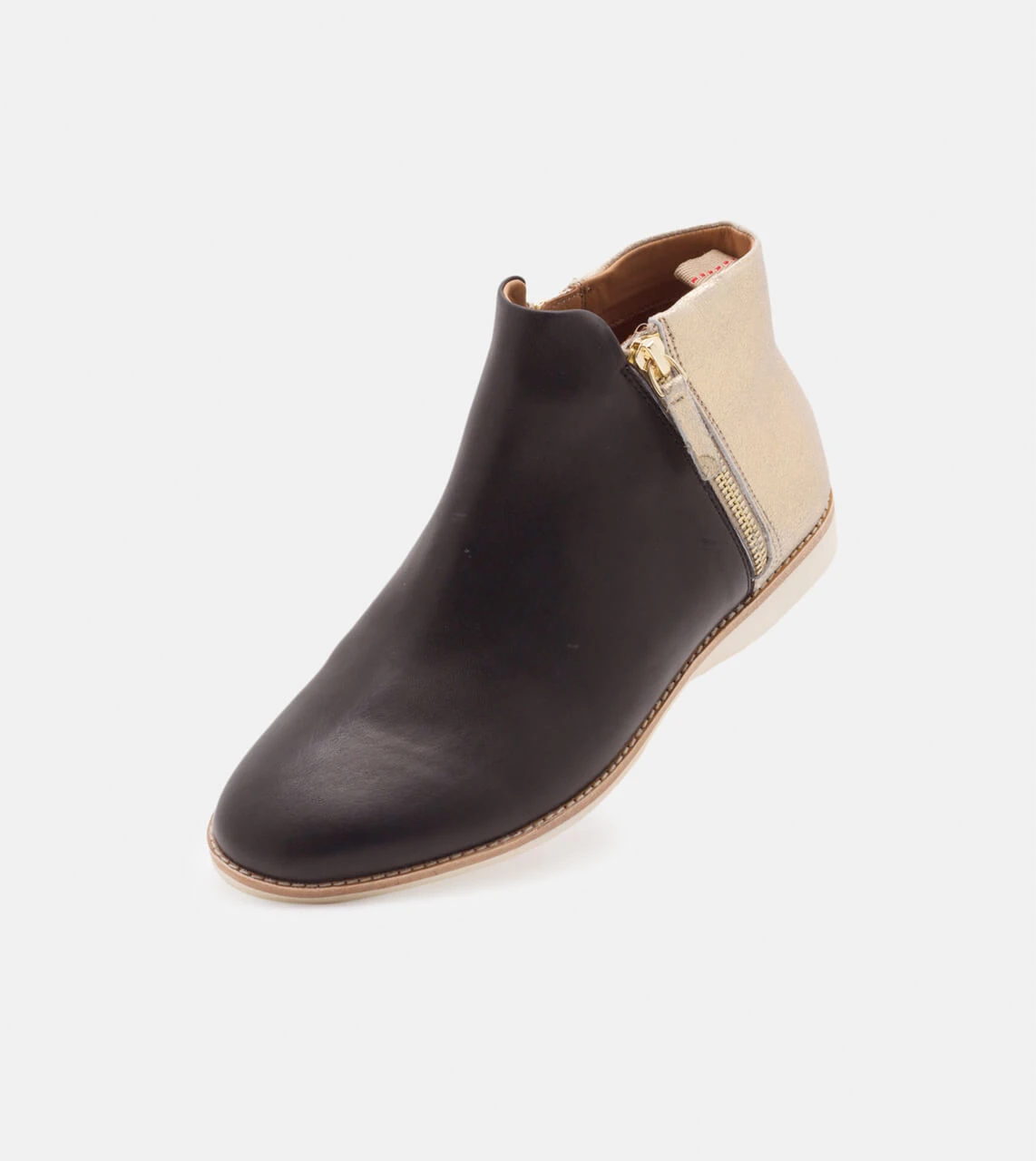 Rollie All Shoes Side Zip Boot Black/Brushed Gold 3 Rollie All Shoes Side Zip Boot Black/Brushed Gold