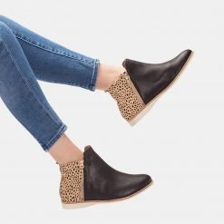 Rollie All Shoes Side Zip Boot Black/Cheetah 2.0