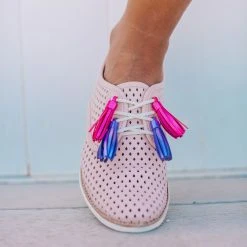 Rollie Nation Leather Tassel Set Lilac Metallic (4 Per Set)