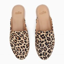 Rollie Nation Back In Stock Derby Mule Camel Leopard