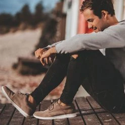 Rollie Nation AU Derby Sport Mens Light Taupe Suede All Shoes