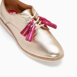 Rollie Nation Leather Tassel Set Raspberry Metallic (4 Per Set) All Shoes