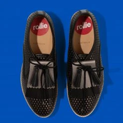 Rollie Nation Leather Tassel Set Black (4 Per Set) Accessories