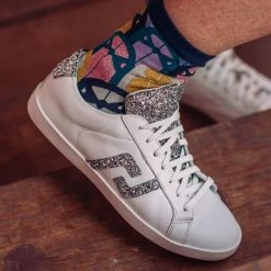 Rollie Nation Prime White Silver Glitter All Shoes