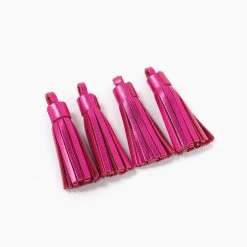 Rollie Nation Leather Tassel Set Raspberry Metallic (4 Per Set) All Shoes