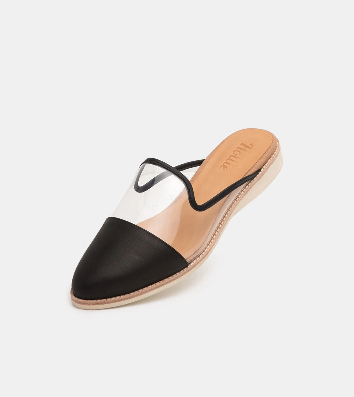 Rollie Madison Mule Clear/Black Toe Cap All Shoes 3 Rollie Madison Mule Clear/Black Toe Cap All Shoes