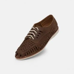 Rollie Derby Mens Huarache Coffee Distressed