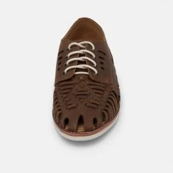 Rollie Derby Mens Huarache Coffee Distressed