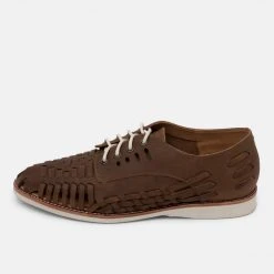Rollie Derby Mens Huarache Coffee Distressed