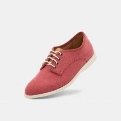 Rollie All Shoes Derby Fly Mens Light Red Wash Canvas