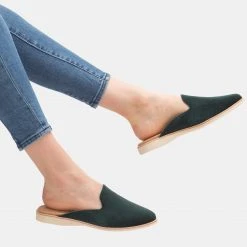 Rollie Nation Madison Mule Emerald Green Velvet