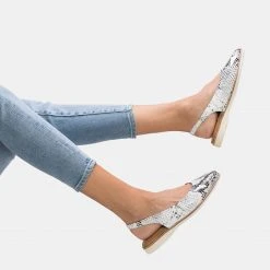 Rollie Nation Madison Slingback Grey Snake All Shoes