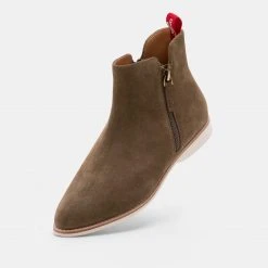 Rollie Nation All Shoes Madison Zip Boot Khaki Wash Suede