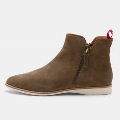 Rollie Nation All Shoes Madison Zip Boot Khaki Wash Suede