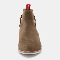 Rollie Nation All Shoes Madison Zip Boot Khaki Wash Suede