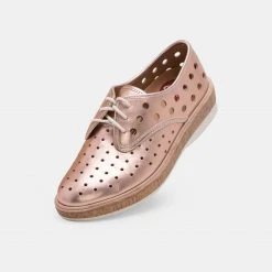 Rollie Nation All Shoes Derby Midsole Cork Circle Punch Rose Gold