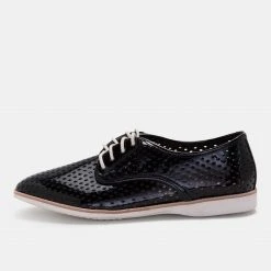 Rollie Nation Derby Punch Black Patent All Shoes