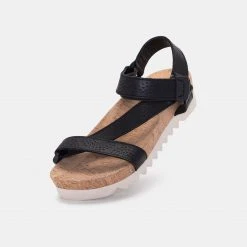 Rollie Nation Sandal Tooth Wedge Strap Punch Black