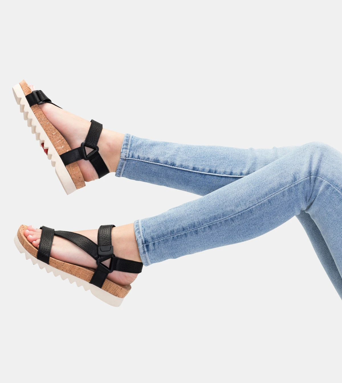 Rollie Nation Sandal Tooth Wedge Strap Punch Black 4 Rollie Nation Sandal Tooth Wedge Strap Punch Black