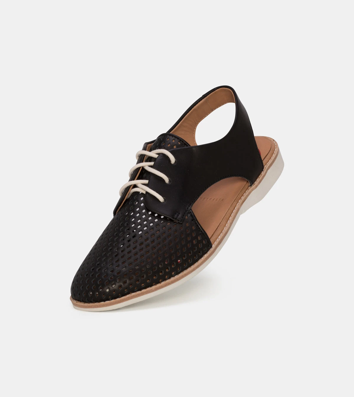 Rollie Nation Slingback Punch Black Leather 3 Rollie Nation Slingback Punch Black Leather