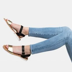 Rollie Sandal Gold/Black