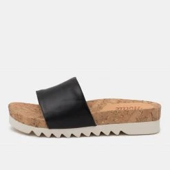 Rollie Nation Sandal Slide Tooth Wedge Black All Shoes