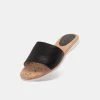 Rollie Sandal Slide Black Leather