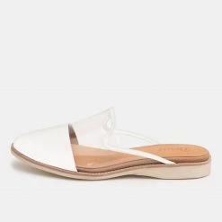 Rollie Nation Madison Mule Clear/White Toe Cap